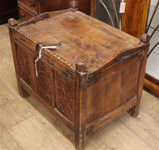 An 18th century Afghan chest W.68cm